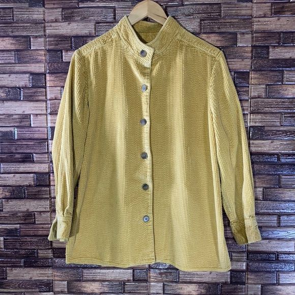 Womens Vintage Chadwicks Medium Butterscotch Yellow Light Corduroy Jacket - Picture 1 of 12